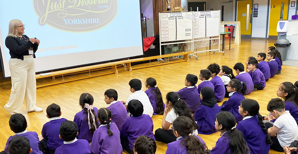 This week, colleagues were invited into Dixons Academies Trust Allerton, to talk to year 3 and year 6 students about who we are, our delicious profile of desserts and their own roles within the company.
